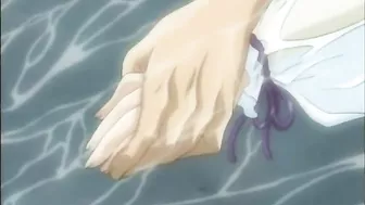 Hentai Gets Squeezed Her Busty Breasts in the Outdoor