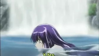 Hentai Gets Squeezed Her Busty Breasts in the Outdoor