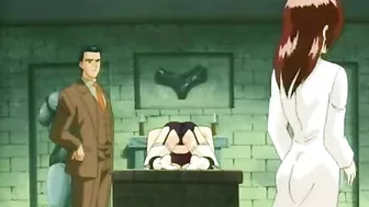 Chained Hentai Slave Gets Fingering Her Wet Pussy by her Master