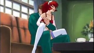 Cute Hentai Maid Gets Spanked and Hard Fucked by her Master