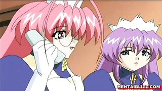 Hentai Porn Video with Dildos, Titty Fucking, Do...