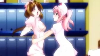 Cute Hentai Nurse Threesome Hard Fucked