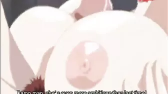 Huge Melon Boobs Hentai DP and Cumshot Allbody