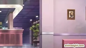 Busty Hentai Nurse Dildoing Her Ass and Fingering Wet Pussy