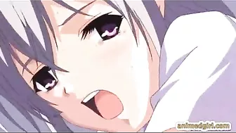 Busty Hentai Nurse Dildoing Her Ass and Fingering Wet Pussy