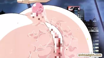 Busty Hentai Nurse Dildoing Her Ass and Fingering Wet Pussy