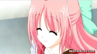Redhead Hentai Schoolgirl With Big Boobs Wet Pussy Fucking - Anime, featuring a redhead hentai schoolgirl with large breasts in a steamy sex scene.