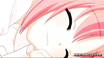 Redhead Hentai Schoolgirl With Big Boobs Wet Pussy Fucking - Anime, featuring a redhead hentai schoolgirl with large breasts in a steamy sex scene.
