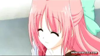 Redhead Hentai Schoolgirl With Big Boobs Wet Pussy Fucking - Anime, featuring a redhead hentai schoolgirl with large breasts in a steamy sex scene.
