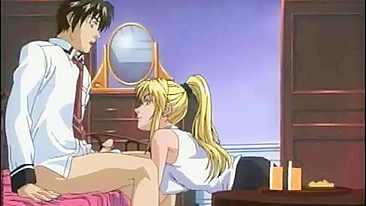 Blonde Hentai Schoolgirl Sucking Dick and Titty Fucking - Anime, featuring a blonde hentai schoolgirl engaging in intense sucking and fucking scenes.