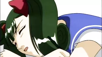 Cute Hentai Coed Fingering and Dildoing her wet pussy in front of her teacher - Watch now!