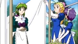 Hentai Maid Gangbanged by her Masters in an Anime Orgy