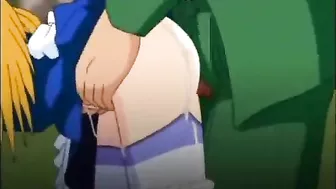 Hentai Maid Gangbanged by her Masters in an Anime Orgy