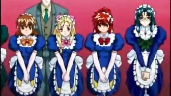Hentai Maid Gangbanged by her Masters in an Anime Orgy