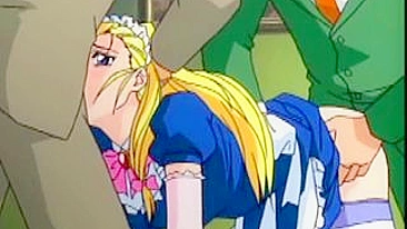 Hentai Maid Gangbanged by her Masters in an Anime Orgy