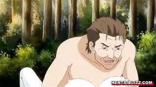 Bandit's Forest Orgy with Busty Anime Hentai