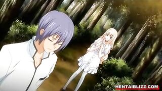 Bandit's Forest Orgy with Busty Anime Hentai