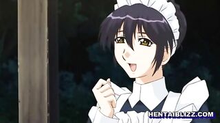 Japanese Hentai Maid Self Masturbates in Anime