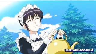Japanese Hentai Maid Self Masturbates in Anime