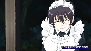 Japanese Hentai Maid Self Masturbates in Anime