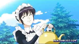 Japanese Hentai Maid Self Masturbates in Anime