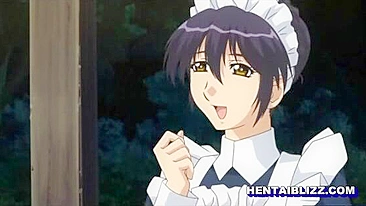 Japanese Hentai Maid Self Masturbates in Anime