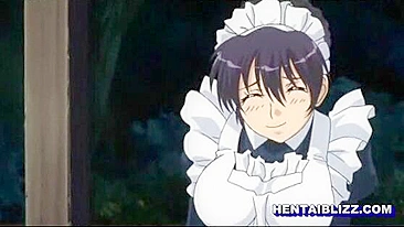 Japanese Hentai Maid Self Masturbates in Anime