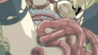 Busty Hentai  Group Fucked By Tentacles And Bandits