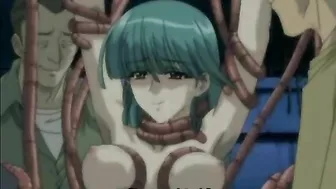 Busty Hentai  Group Fucked By Tentacles And Bandits