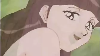 Two Anime Hentai Girls Giving Handjobs in the Great Outdoors