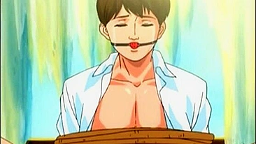 Hentai Coed with a Muzzle Gets Fucked by Bandits