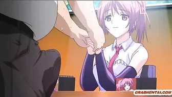 Busty Hentai Coed Hot Riding Cock