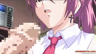 Busty Hentai Coed Hot Riding Cock