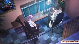 Busty Hentai Coed Hot Riding Cock