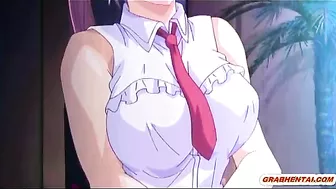 Busty Hentai Coed Hot Riding Cock