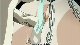 Anime, Chained Hentai Maid's 69 Oral sex and Hard Shoved Dildo