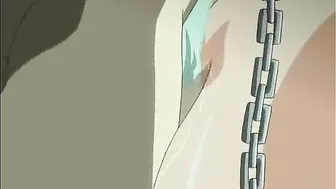 Anime, Chained Hentai Maid's 69 Oral sex and Hard Shoved Dildo