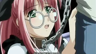 Anime, Chained Hentai Maid's 69 Oral sex and Hard Shoved Dildo