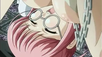 Anime, Chained Hentai Maid's 69 Oral sex and Hard Shoved Dildo