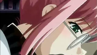 Anime, Chained Hentai Maid's 69 Oral sex and Hard Shoved Dildo