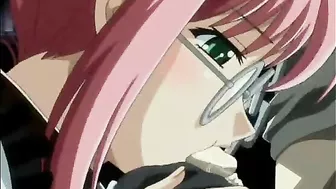 Anime, Chained Hentai Maid's 69 Oral sex and Hard Shoved Dildo