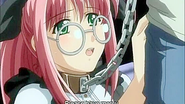 Anime, Chained Hentai Maid's 69 Oral sex and Hard Shoved Dildo