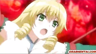 Blonde hentai caught and fucked by tentacles - Anime, Blonde, Hentai, Caught, Fucked, Tentacles