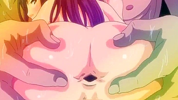 Coed Gets Gangbanged by Bandits in Wild Anime Orgy