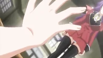 Busty Japanese Hentai Masturbates while Watching her Friend get Fucked