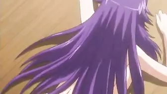 Busty Japanese Hentai Masturbates while Watching her Friend get Fucked