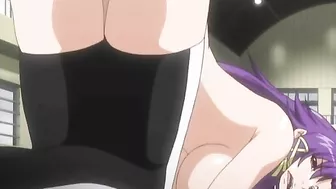 Busty Japanese Hentai Masturbates while Watching her Friend get Fucked