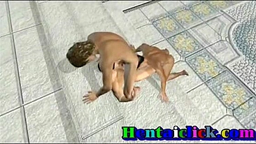 Hentai Porn Video - Muscular Threesome Gangbang, Anime Fuck