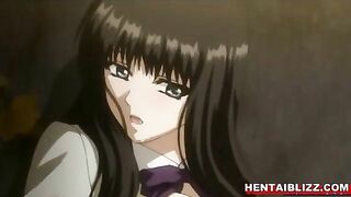 Busty hentai coed licked and wetpussy fucked, anime