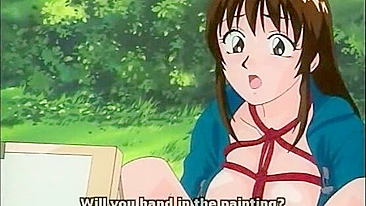 Gagging Hentai Bondage Video with Dildos, Gangbang in Anime